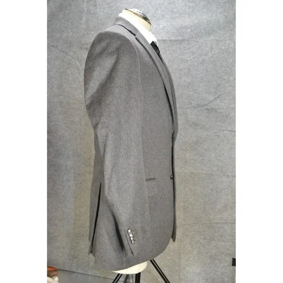 Joseph Abboud Blazer Men 42L Gray Tollegno 1900 Italian Pure Cashmere Sport Coat